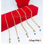 barang kemas Cop916🔥 Anklet 999.9 Gold Plated {Rantai Kaki 24K Persist916} (Beli 5 Free 1)