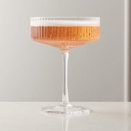 Modern Cocktail Glass Flat-Rimmed Coupe IG Cup Instagram 条纹横切鸡尾酒杯