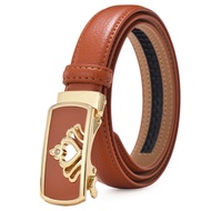 Women's White Belt Genuine Leather Fashion All-Matching Young Student Automatic Buckle Belt