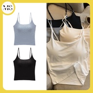 *Miyeon* BR752 Top Wanita Tanktop Singlet Korean Shirt SleevelessPOLOS Bra With Cup