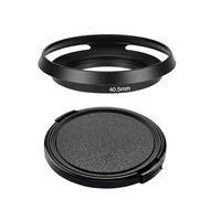 40.5mm Metal Lens Hood & Lens Cap Compatible for Sony A6600 A6400 kit E-Mount 16-50mm Lens, for Nikk