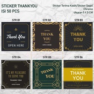 Contents: 50 Thank You Stickers Thank You Sticker/ Thank You Sticker/ Seal Sticker Packaging Sticker