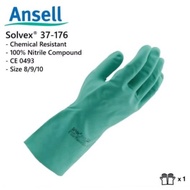 Ansell Nitrile Chemical-Resistant Gloves/Industrial Nitrile Gloves/Green Chemical Safety Nitrile Glo