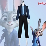 DARON Judy Hopps Cosplay Costume, with Belt Long Sleeves Long Pants Zoo-topia Cosplay Costume, Judy 