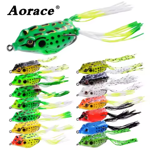 1 Pcs 6G 8G 13G 15G Frog Shape Lure Soft Tube Bait Plastic Fishing Lure with Fishing Hooks Topwater 