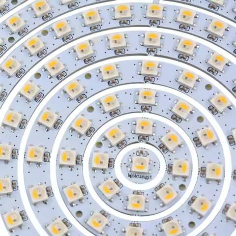 Mokungit 1 8 12 16 24 32 40 48 60 241 Bits LEDs SK6812 WS2812B 5050 RGB+ White 2700-6500K LED Ring w