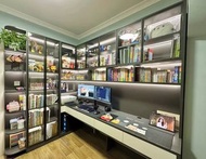 💐電腦桌轉角書桌書櫃一體電競桌帶書架可定制computer desk💐