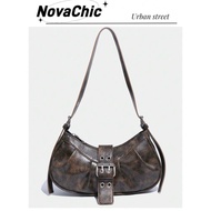 Y2K Style Vintage Leather Shoulder Bag