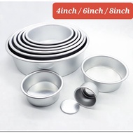 Ready Stock Round cake mould Loose Base Cake Pan 4inch / 6inch / 8inch