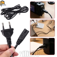 3-2Pcs 1m/1.5m/1.8m EU Power Cable - Stable Transmission - Round Hole Charging Cable - 2 Pin Power E