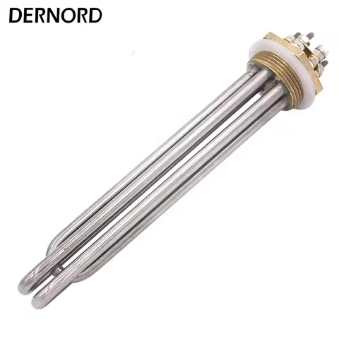 36V 1200W DC Solar Heater Heating Element with 1 1/4"BSP Brass Thread Tubular Heater for Solar Panel