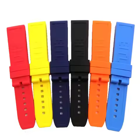 20mm 22mm 24mm Soft Rubber Silicone Watch Band Eight colors Bracelet For Breitling superocean naviti