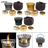 yuksok Mini Alcohol Burner with Pouch Alcohol Gasifier Tent Stove Windproof Spirit
