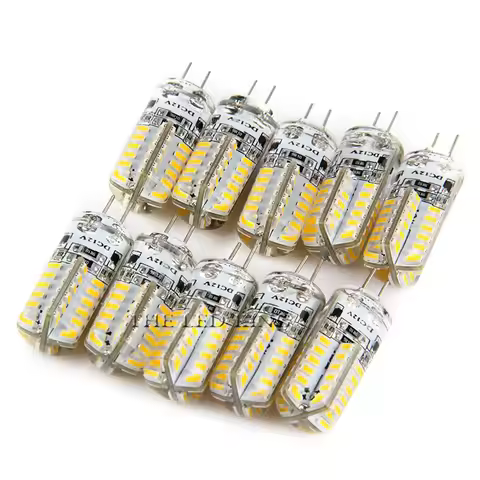10pcs G4 Led Bulb 2W 3W 5W 9W 10W 12W 15W 12V/AC220V 3014SMD 24led Silicone Lamp Warm White/White L 