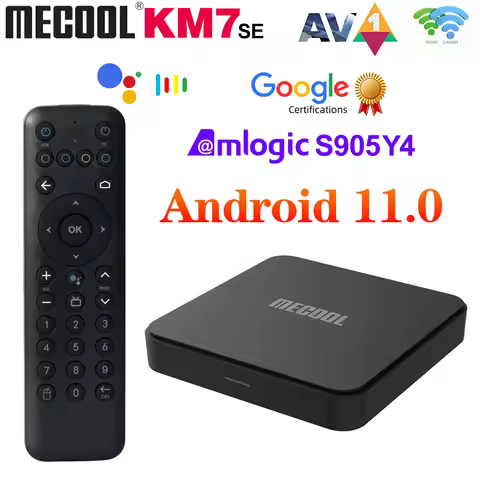 Mecool KM7 SE TV Box Android 11 ATV Google Certified LPDDR4 2GB RAM 32GB 4K Dual Wifi BT5.1 Support 