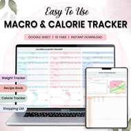 2026 Digital Planner, Weekly Meal Planner & Calorie Tracker, Weekly Meal Planner Spreadsheet