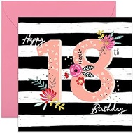 Central 23 - Cute 18th Birthday Card for Girls - 'Happy 18th Birthday' - Pretty Birthday Card for He
