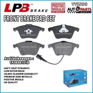 [Front Brake Pad] [1K0698151B] Audi A3 8P Volkswagen Golf V, Passat B6, Passat CC B6 B7 LPB Semi Met