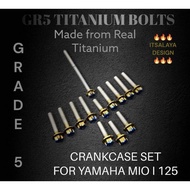 Gr5 titanium bolts crancase set for MIO I 125 ITSALAYA DESIGN