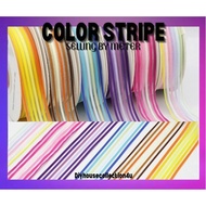 (1 Meter) 1.5cm/2.5cm/4cm Rainbow Stripes Snow Yarn Ribbon
