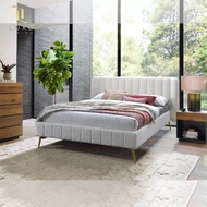 Luxe: FAYE Fleece Queen Bed Frame | Bedroom | Modern