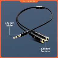 Overfly Splitter AUX 3.5mm Male to 3.5mm Female Headphone Mic 37cm - AV114