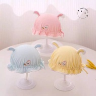 Hat For Newborns Up To 8 Heads About 42-44 Cm. Girls' Round Brim With Rabbit And Carrot Embroidery A