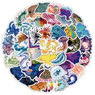 10/50Pcs Colorful Sea Fishes Graffiti Stickers Ocean World Marine Fish Cartoon Decals Waterproof DIY Scrapbook Laptop