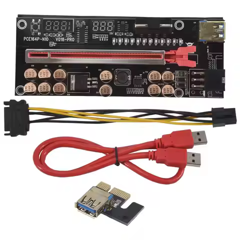 A12E-VER018 PRO PCI-E Riser Card USB 3.0 Cable 018 PLUS PCI Express 1X To 16X Extender Pcie Adapter 