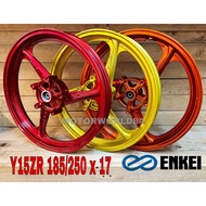 RIM YSUKU Y15  Y15ZR ENKEI ORIGINAL 100% 3BATANG SPORT RIM 185 / 250 / 17 BATANG 3 LINE CANDY GOLD RED ORANGE Y16ZR Y16