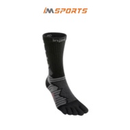 Injinji Ultra Run Crew Long Distance Running Socks - Genuine Obsidian - IMSports