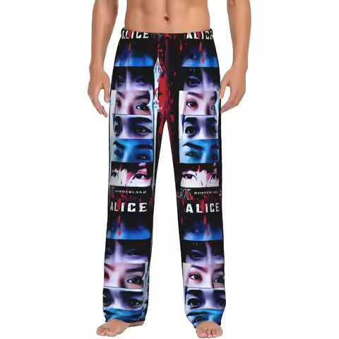 Custom Alice Cartoon In Borderlandes - Chishiya Pajama Pants Men Sleepwear Lounge Sleep Bottoms Stre