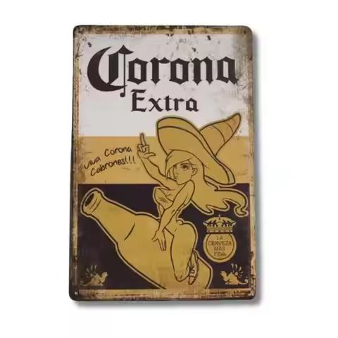 Corona Beer Tin Sign Mexican Bar Metal Vintage Ad Poster Decor -aluminum