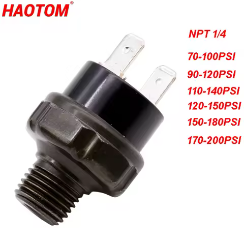 Heavy Duty 1/4 NPT Air Compressor Pressure Control Switch Valve 70-100PSI 90-120PSI 110-140PSI 120-1