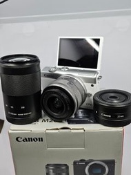 Canon m200 15-45mm kit set EFM 55-200mm 22mm f2 STM