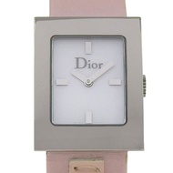 【日本直運】Christian Dior 迪奧 Marris 腕錶 D78-109 不鏽鋼x皮革 石英 指針式顯示 白色貝殼紋錶盤 女仕款【二手】