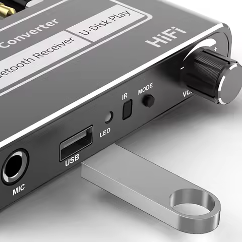 Wireless HIFI DAC Converter Bluetooth 5.2 Receiver Audio Coaxial To R/L 3.5Mm Aux Adapter with U Dis