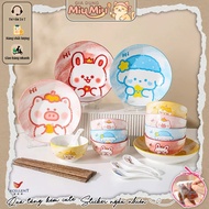 Miu Miu Shop Cute Bear Shaped Flared Porcelain Bowl, Noodle Bowl, Soup Bowl, Cute Bear Shaped Bowl