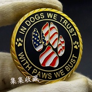 DOG DOG Gold Coin Army DOG Partner Commemorative Coin K9 Police DOG Team DOG Wolf DOG DOG Print Hono