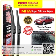 Toyota Paseo 1991 - 1995 L40 1 Pair MITA SILICONE COATING Aero Front Wiper Blade TWIN Set 20'' & 18'