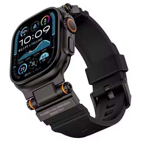 Silicone Sport Watch Straps for Apple Watch Bands 49mm S11 10 46mm 9 8 7 45mm Luxury Rubber Bracelet