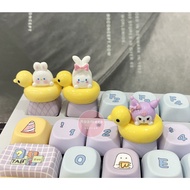 Sanrio Keycap Special Rare Item Kuromi Melody Cinnamoroll Odd Keys Mechanical Keyboard Buttons