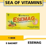 Sido Muncul Esemag Liquid Box Contains 5 Sachets - Stomach Pain, Stomach Ulcers, and Pain