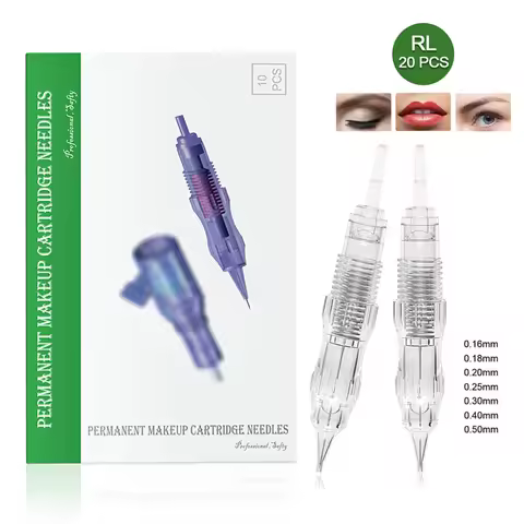 20Pcs Screw Cartridges Needles Tattoo 1R/2R/3/4/5/7RL Permanent Makeup Machine Needles Professional 