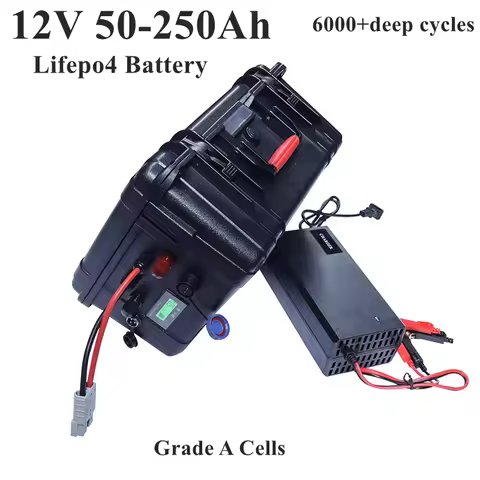 KF Lifepo4 Lithium Battery 12V with Smart BMS 4S for Ship Rubber Boat Propeller Trolling Motor - 50A