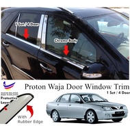 1 Set 4 Pcs Perodua Waja Door Panel Window Frame Trim Cover Chrome Lining Strip Door Belt Moulding G