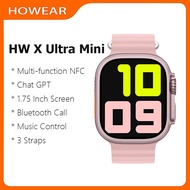 Howear HW X ULTRA MINI Smartwatch Smart Watch Women Men 1.75 Inch NFC Chat GPT Music Control Bluetoo