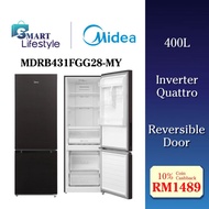 Midea 400L 2 Door Inverter Bottom Freezer Refrigerator MDRB431FGG28-MY
