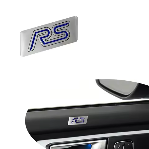 3D Aluminum RS ST Emblem Steering Wheel Center Console Sticker Decal for Kuga Explorer Edge Puma Bro