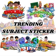 3D FLOATING SUBJECT STICKER LABEL GRADE 1 T0 10
